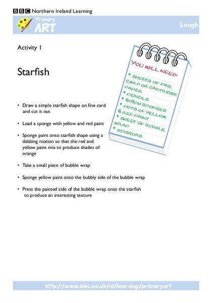 Starfish Worksheet