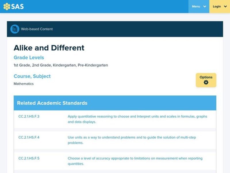 Alike and Different Lesson Plan