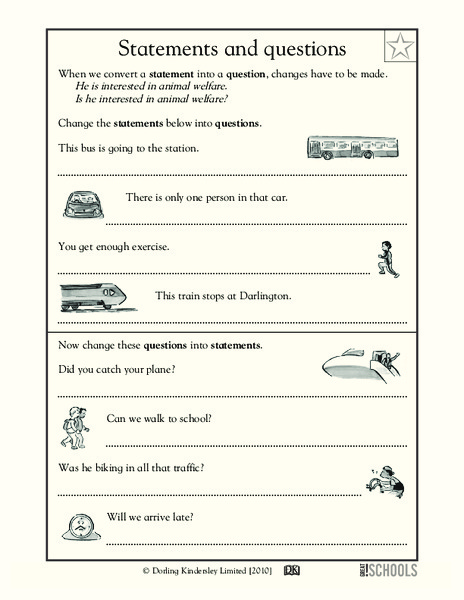 Statements and Questions Worksheet