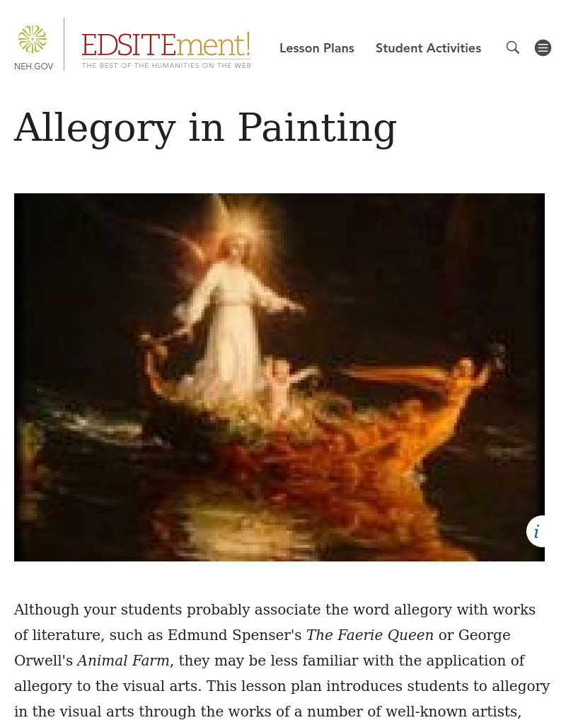 Allegory in Painting Lesson Plan
