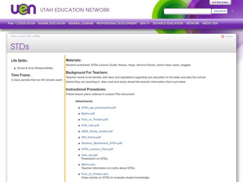 STDs Lesson Plan