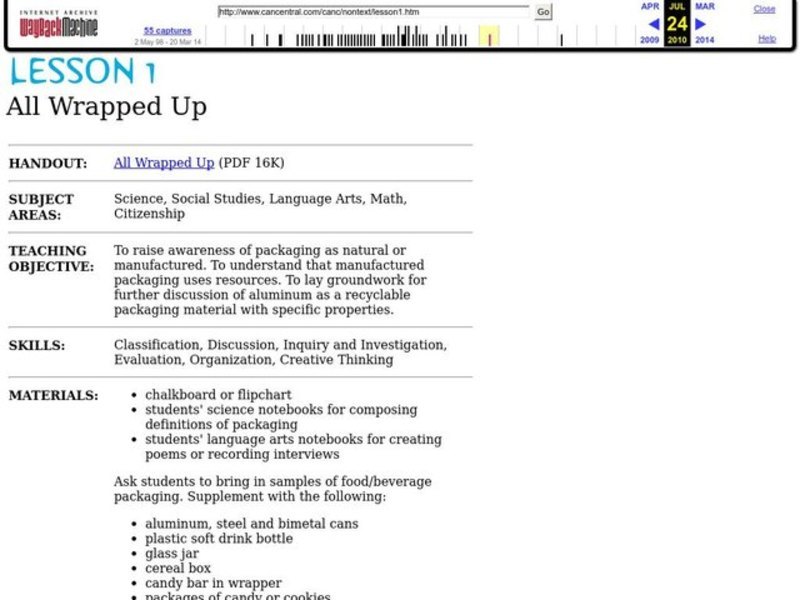All Wrapped Up Lesson Plan