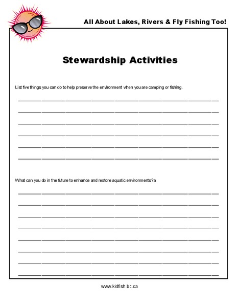 Stewardship Activities Worksheet