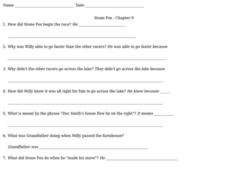 Stone Fox Chapter 9 Worksheet