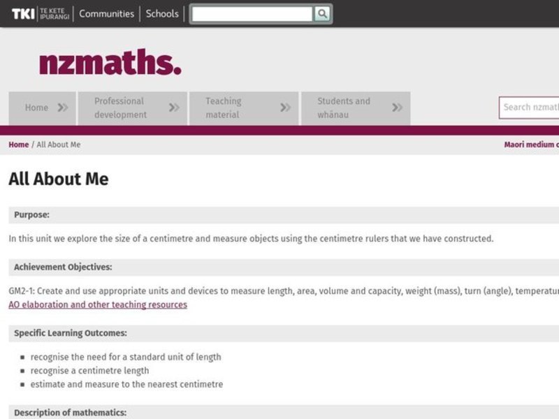 All About Me Lesson Plan