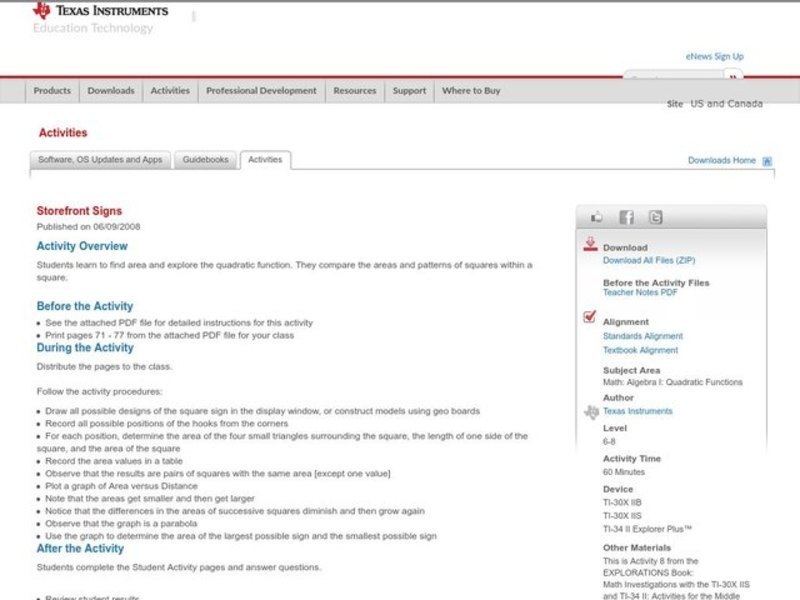 Storefront Signs Lesson Plan