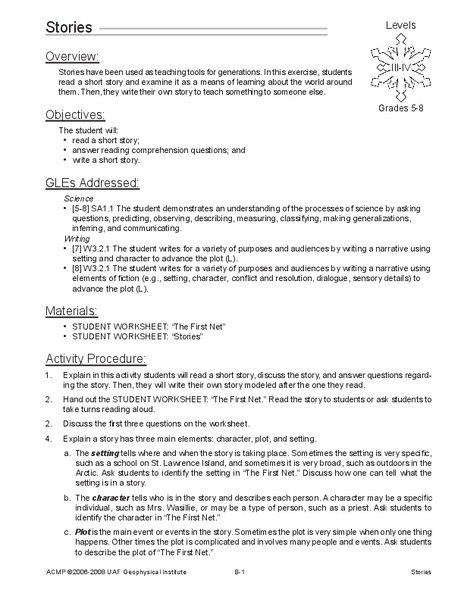 Stories Lesson Plan