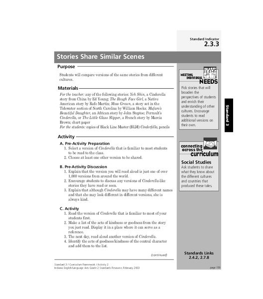 Stories Share Similar Scenes Lesson Plan