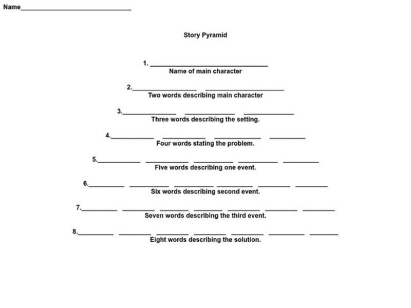 Story Pyramid Organizer