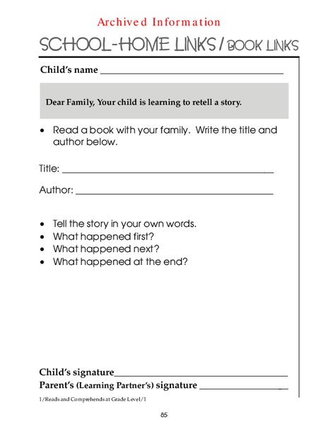 Story Sequence Worksheet