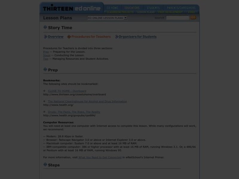 Story Time Lesson Plan