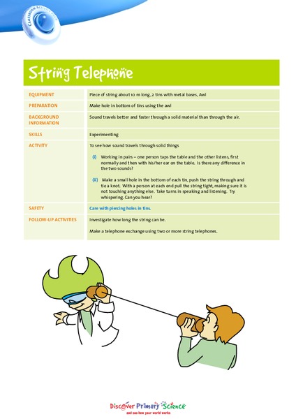 String Telephone Lesson Plan