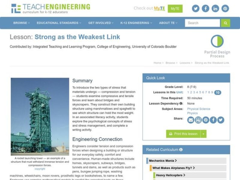 Strong as the Weakest Link Lesson Plan