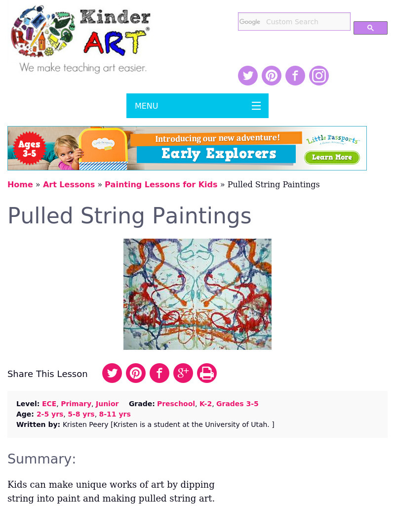 String Art Lesson Plan