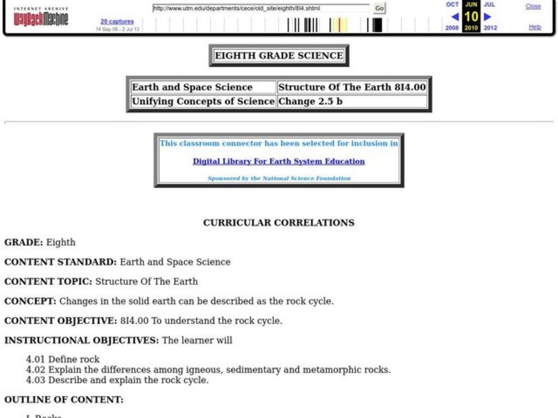 Structure of the Earth Lesson Plan