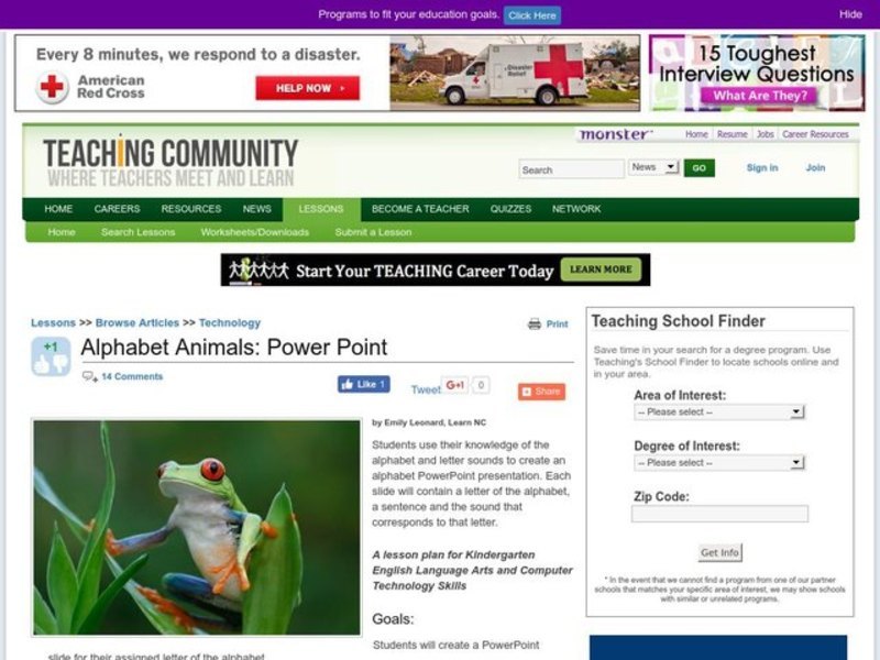 Alphabet Animals Lesson Plan