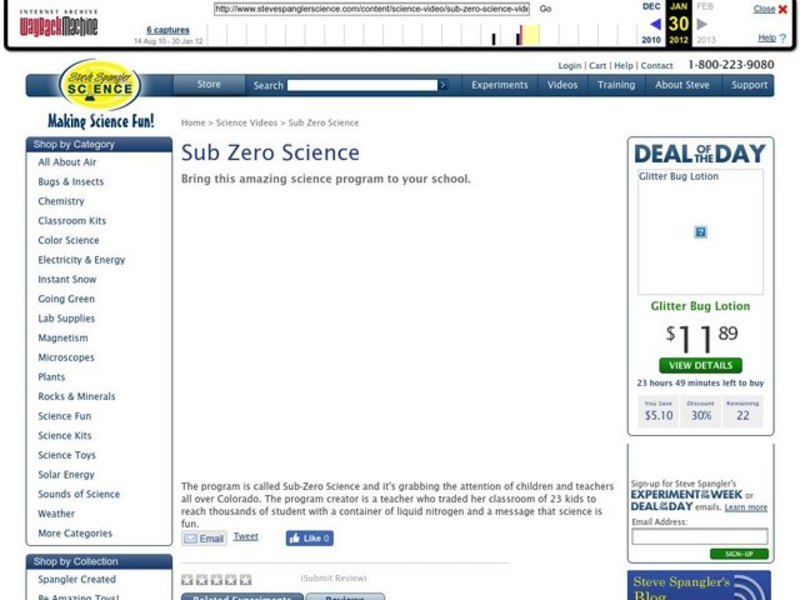 Sub Zero Science Instructional Video