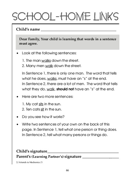 Subject-Verb Agreement Worksheet
