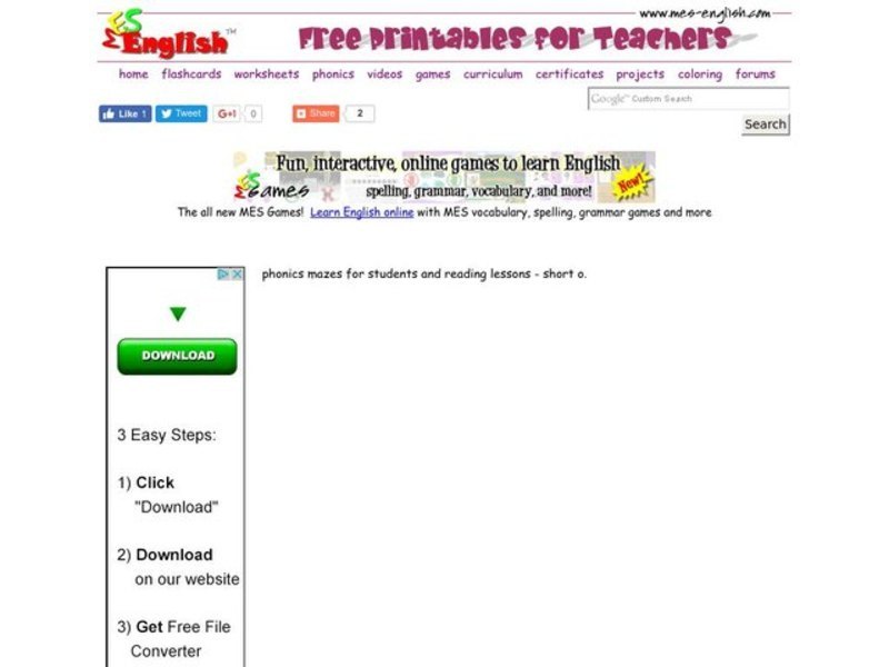 Alphabet and Phonics Mazes Worksheet