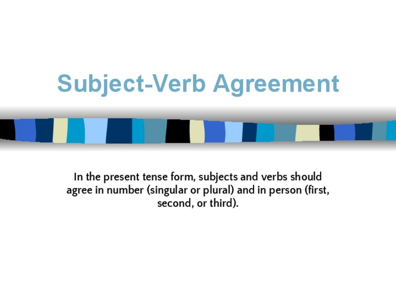 Subject-Verb Agreement  PPT