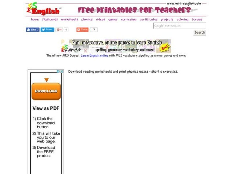 Alphabet and Phonics Mazes Worksheet