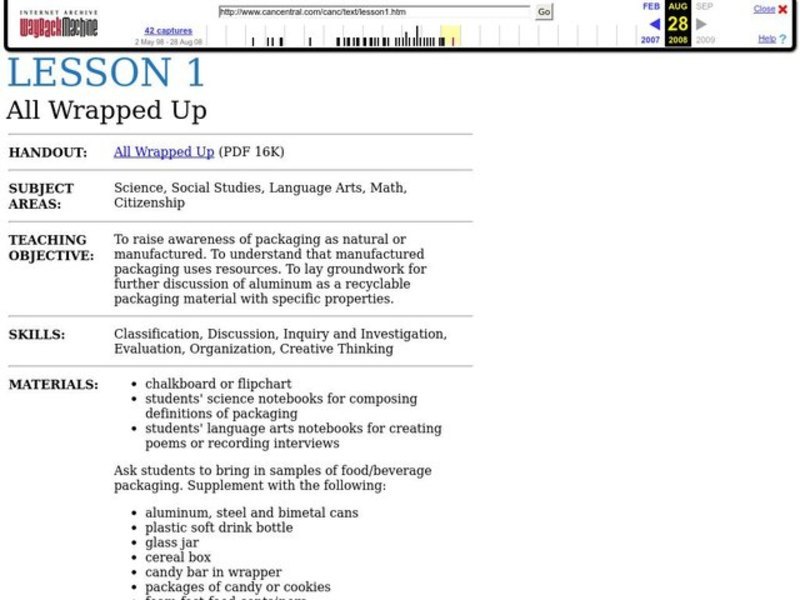 All Wrapped Up Lesson Plan