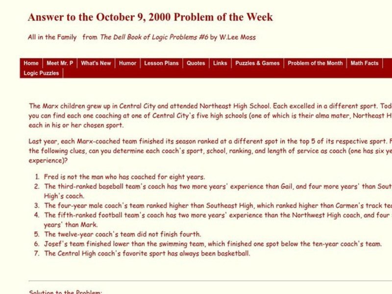 All In the Family Worksheet