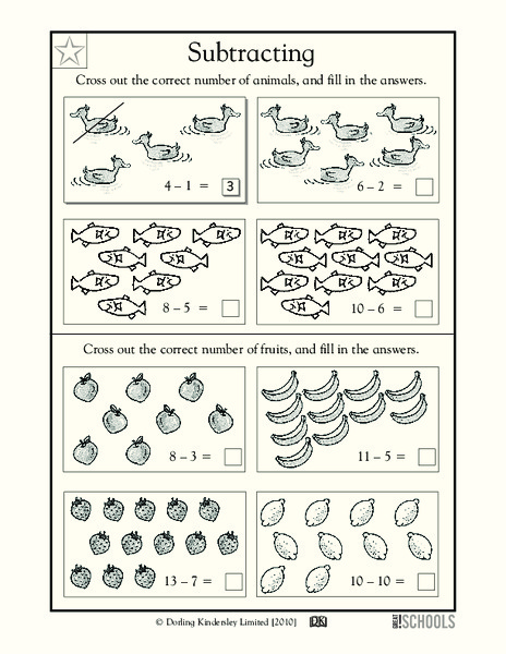 Subtracting Worksheet