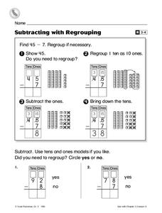 Subtracting With Regrouping Worksheet