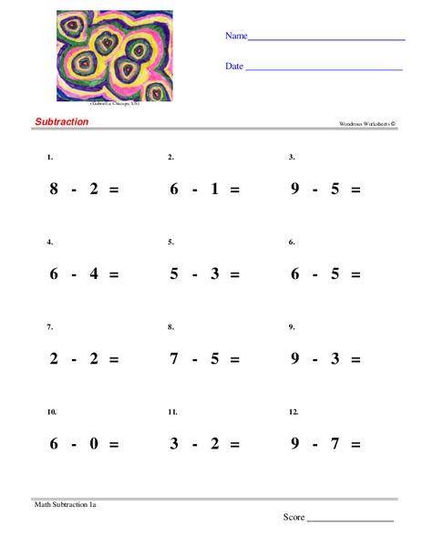 Subtraction Worksheet