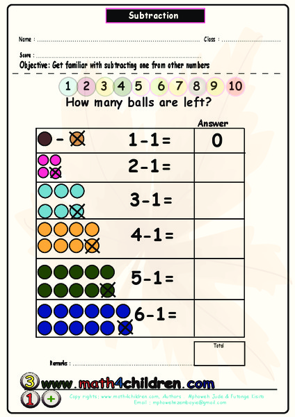 Subtraction Worksheet