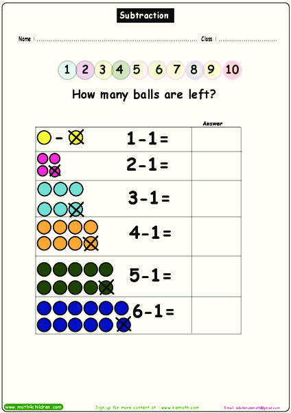 Subtraction Worksheet