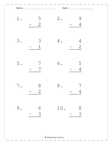 Subtraction Worksheet