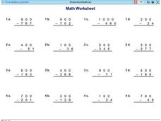 Subtraction Worksheet
