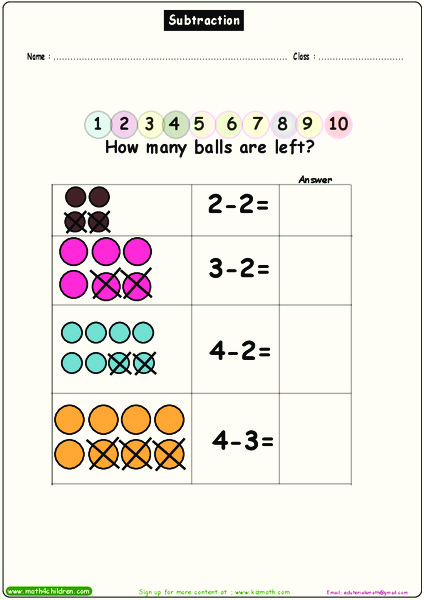 Subtraction Worksheet