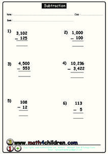 Subtraction Worksheet