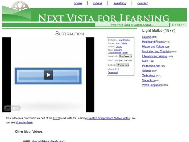 Subtraction Instructional Video
