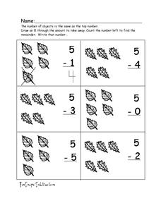Subtraction Pictures Worksheet