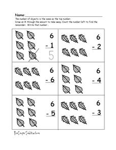 Subtraction Pictures Worksheet