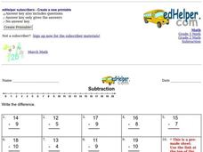 Subtraction Practice 2 Worksheet