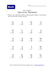 Subtraction Worksheet Worksheet