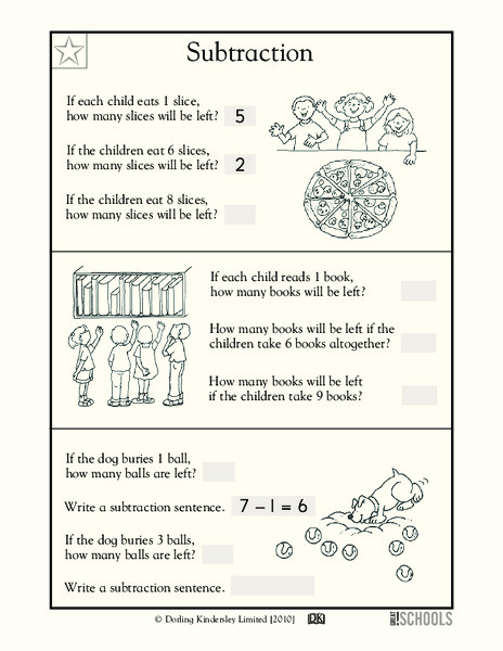 Subtraction Word Problems Worksheet