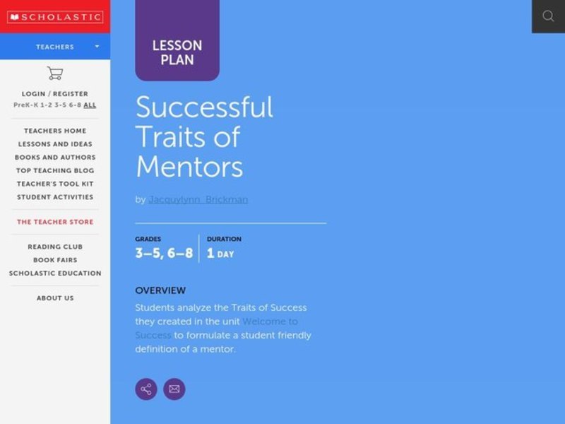 Successful Traits of Mentors Lesson Plan