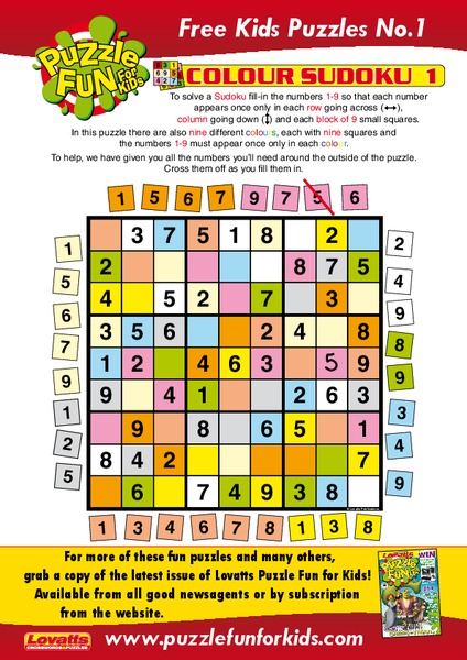 Sudoku Worksheet