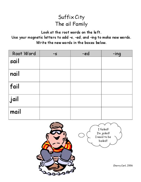 Suffix City Worksheet