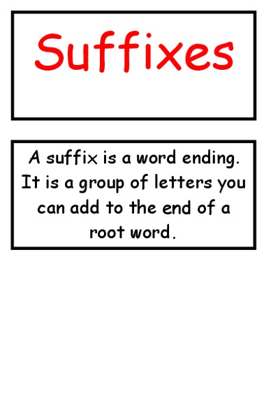Suffixes Organizer