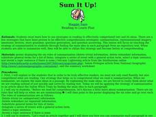 Sum It Up! Lesson Plan