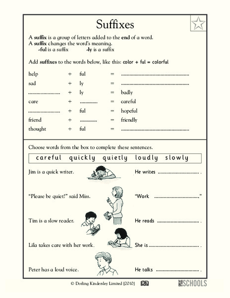 Suffixes Worksheet