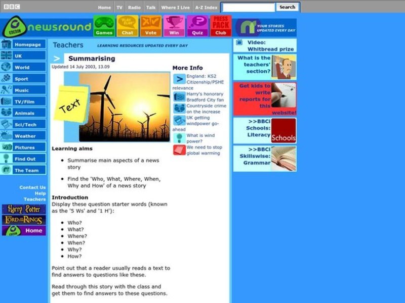 Summarizing Lesson Plan