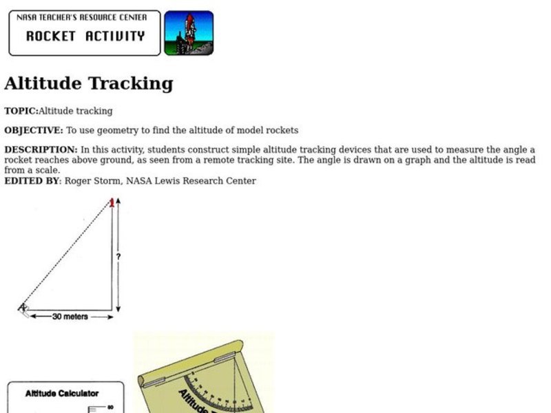 Altitude Tracking Lesson Plan